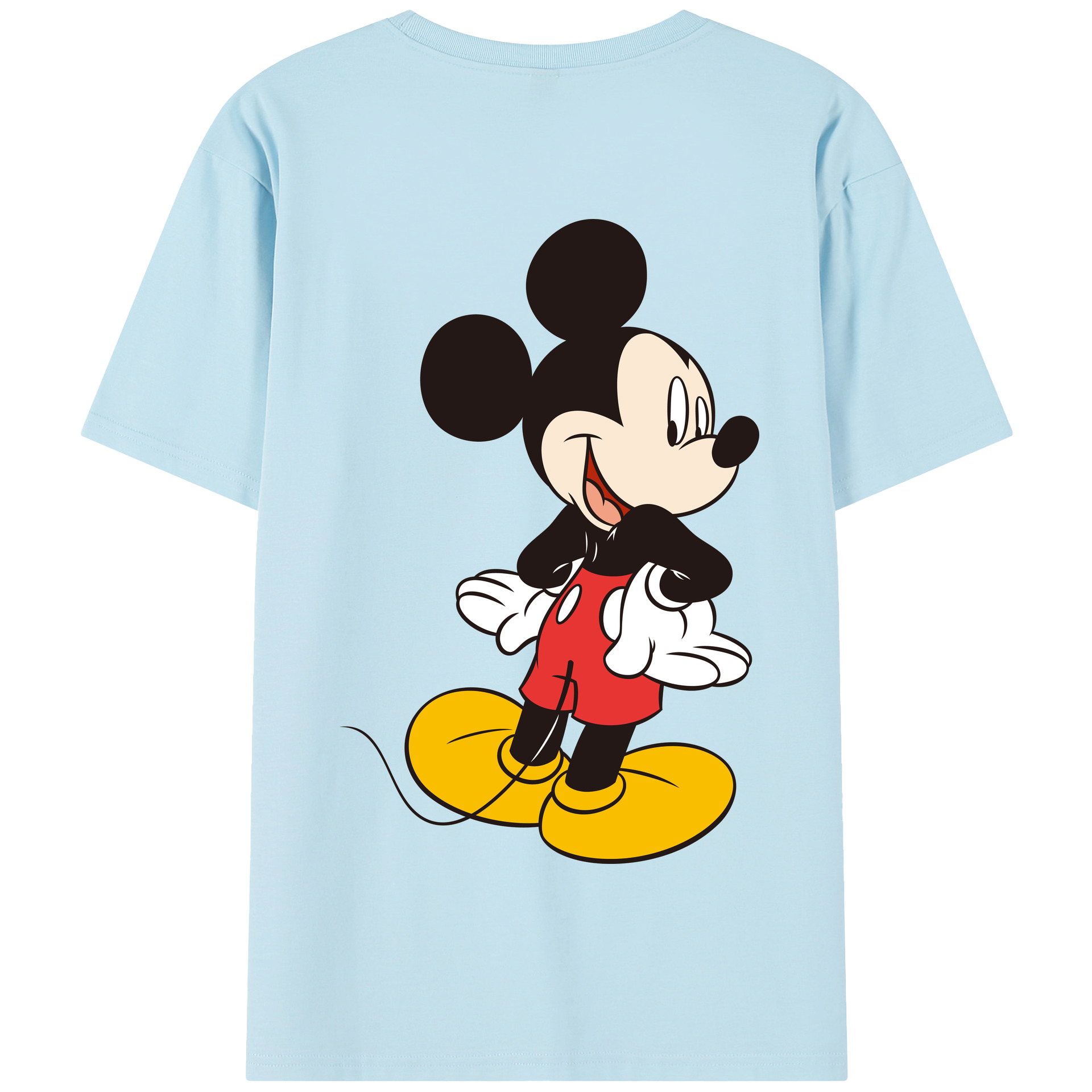 （画像用） ミッキーマウス Mickey Mouse 綿100％半袖Tシャツ（背面プリント）
